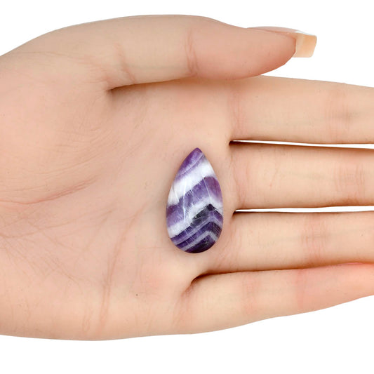 Chevron Amethyst 29x16x6.7 mm Oval Gemstone LS01062-12