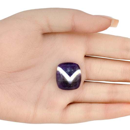 Chevron Amethyst 21.15x19.5x8 mm Cushion Gemstone LS01068-12