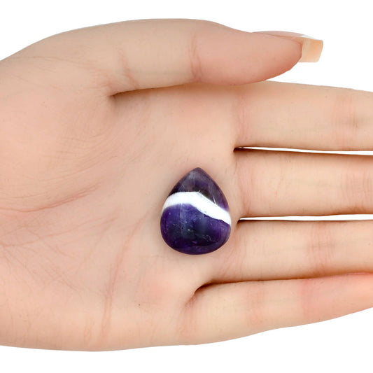 Chevron Amethyst 23.6x19.6x7.5 mm Pear Gemstone LS01069-12