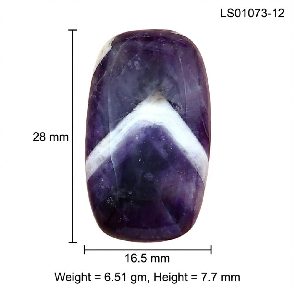 Chevron Amethyst 28x16.5x7.7 mm Cushion Gemstone LS01073-12