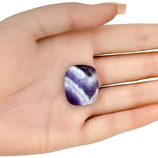 Chevron Amethyst 25x20.85x7 mm Cushion Gemstone LS01075-12