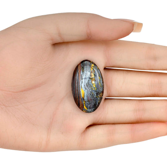 Iron Tiger Eye 34x20.7x6 mm Oval Gemstone LS01077-13