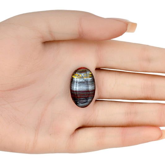 Iron Tiger Eye 25x16x6 mm Oval Gemstone LS01082-13