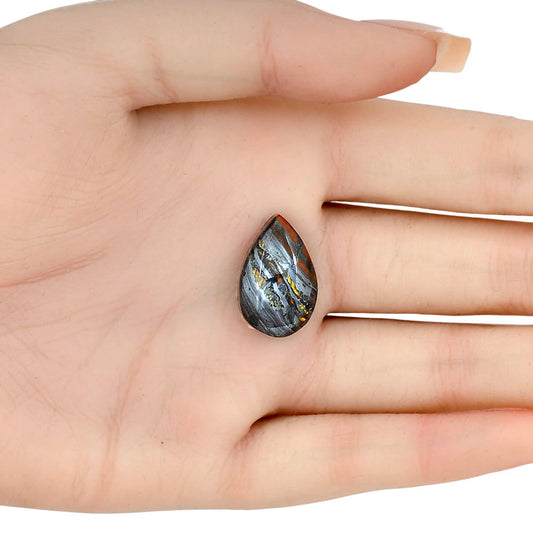 Iron Tiger Eye 21x13.8x6 mm Pear Gemstone LS01083-13