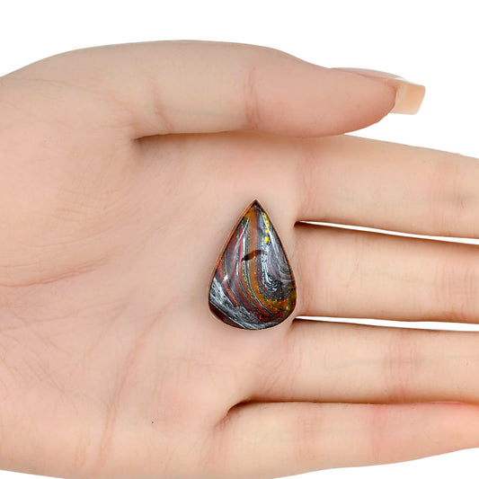 Iron Tiger Eye 26x17.8x5.4 mm Pear Gemstone LS01085-13