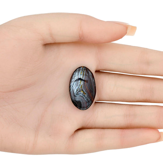 Iron Tiger Eye 27.3x17x4.5 mm Oval Gemstone LS01088-13