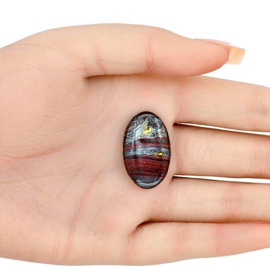 Iron Tiger Eye 28.3x17.45x5.5 mm Oval Gemstone LS01093-13