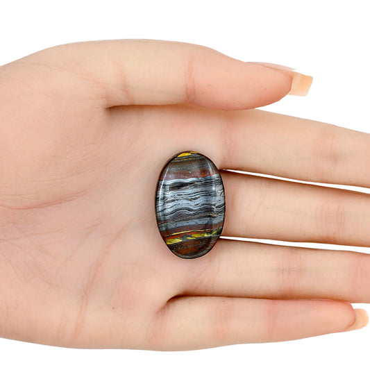 Iron Tiger Eye 30.65x20.15x5.5 mm Oval Gemstone LS01096-13