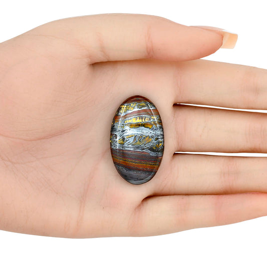 Iron Tiger Eye 35.25x21.45x5 mm Oval Gemstone LS01098-13