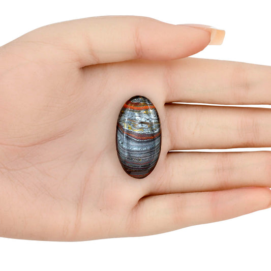 Iron Tiger Eye 33x18.3x6.5 mm Oval Gemstone LS01099-13