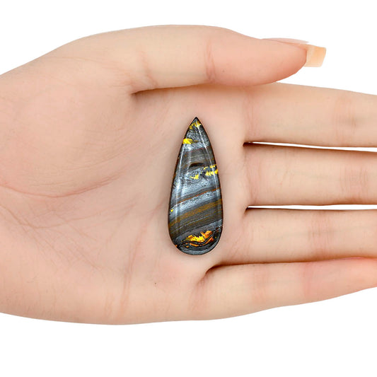 Iron Tiger Eye 41.1x16.65x4.7 mm Pear Gemstone LS01101-13
