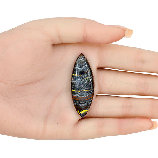 Iron Tiger Eye 46.75x17.1x6 mm Marquise Gemstone LS01104-13
