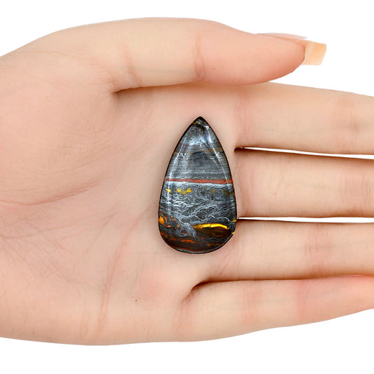 Iron Tiger Eye 37.25x21.3x4.5 mm Pear Gemstone LS01105-13