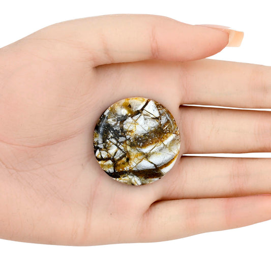 Wild Horse Jasper 33.6x33.6x5.5 mm Round Gemstone LS01152-15