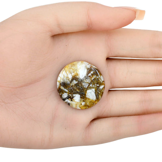 Wild Horse Jasper 29.5x29.5x5 mm Round Gemstone LS01157-15