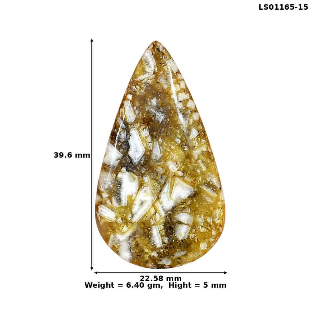 Wild Horse Jasper 39.6x22.58x5 mm Pear Gemstone LS01165-15