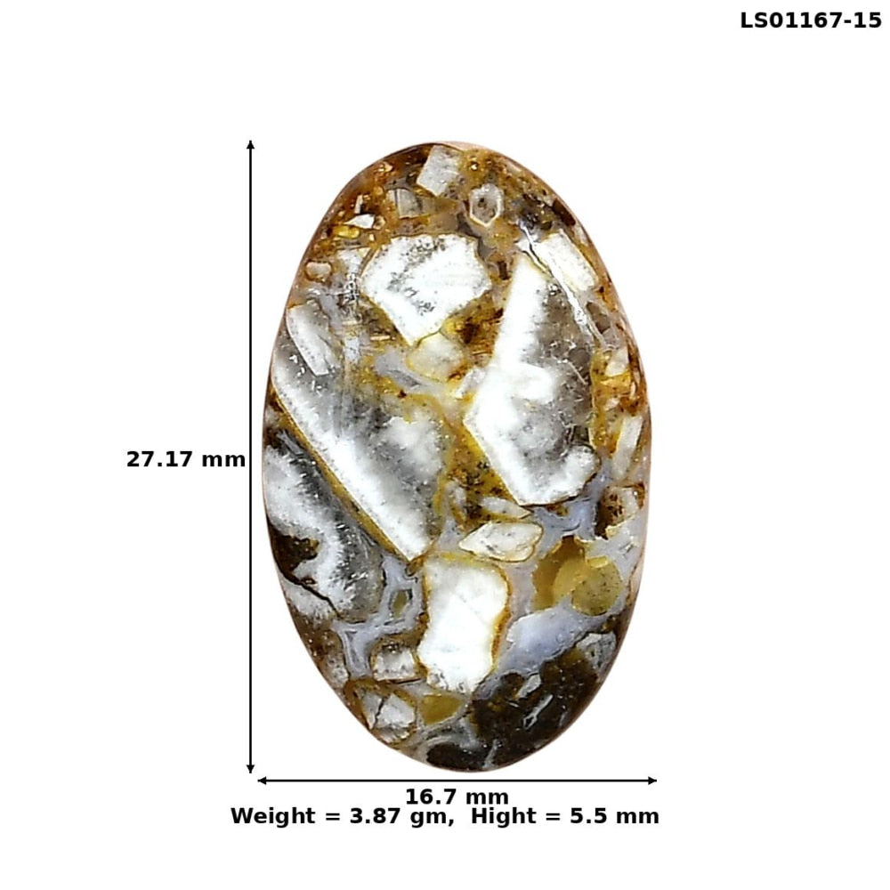 Wild Horse Jasper 27.17x16.7x5.5 mm Oval Gemstone LS01167-15
