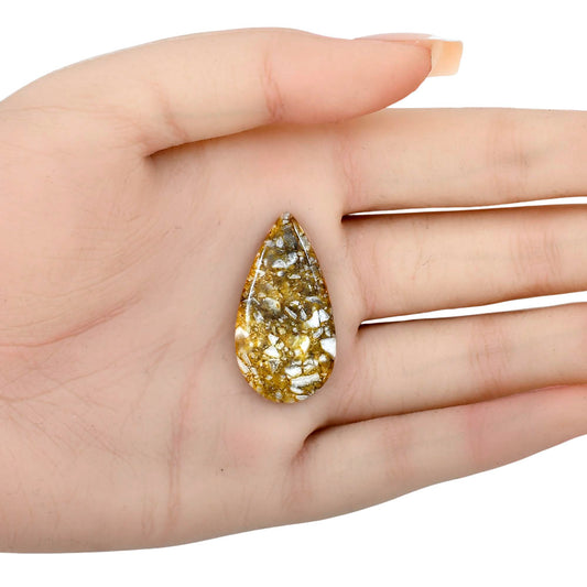 Wild Horse Jasper 33.94x17.9x4.5 mm Pear Gemstone LS01170-15