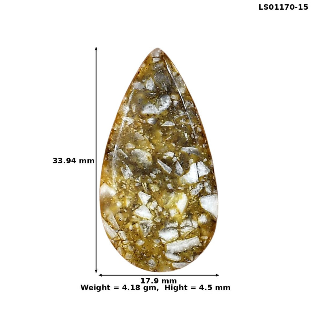 Wild Horse Jasper 33.94x17.9x4.5 mm Pear Gemstone LS01170-15