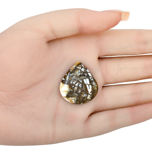 Wild Horse Jasper 28.8x26x5 mm Pear Gemstone LS01172-15