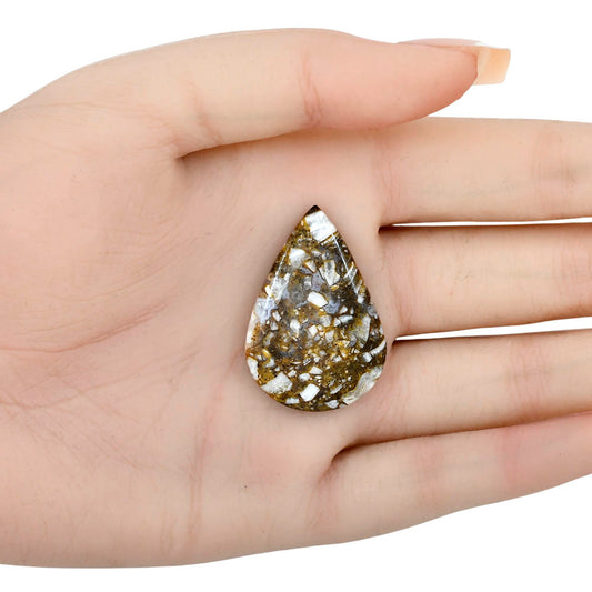 Wild Horse Jasper 35x24x5 mm Pear Gemstone LS01173-15