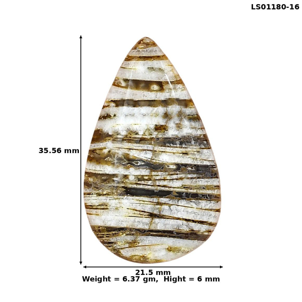 Stick Agate 35.56x21.5x6 mm Pear Gemstone LS01180-16