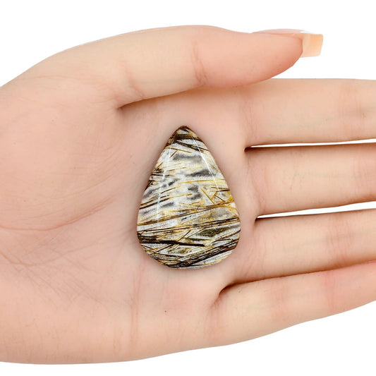 Stick Agate 39.27x28.36x5 mm Pear Gemstone LS01181-16