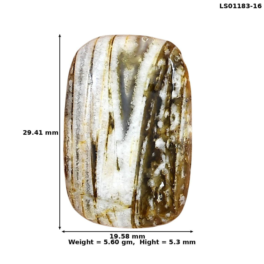 Stick Agate 29.41x19.58x5.3 mm Cushion Gemstone LS01183-16