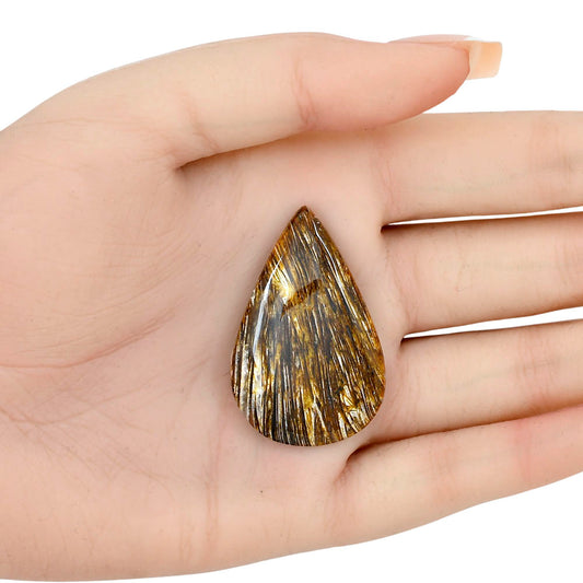 Stick Agate 41x26x5.5 mm Pear Gemstone LS01191-16