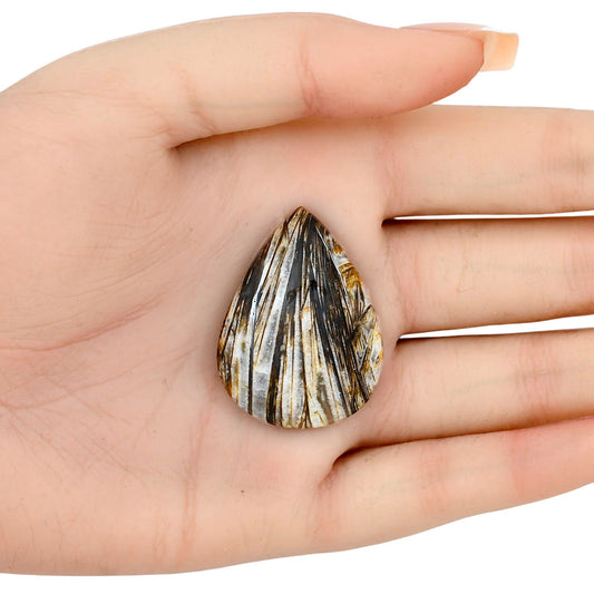Stick Agate 36x27x5.7 mm Pear Gemstone LS01200-16