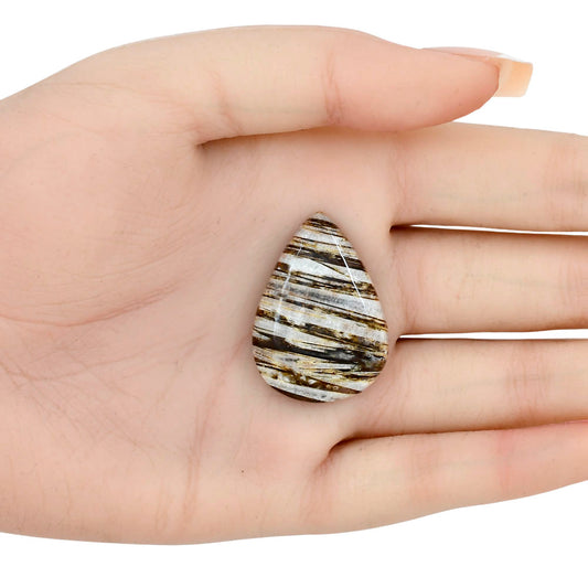 Stick Agate 33x23.5x6 mm Pear Gemstone LS01210-16