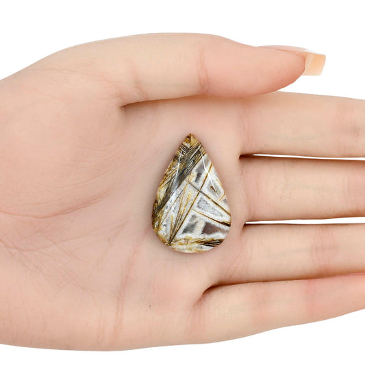 Stick Agate 33.68x22.53x5.4 mm Pear Gemstone LS01213-16