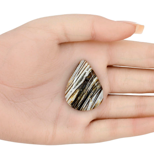 Stick Agate 34.89x26.12x6 mm Pear Gemstone LS01214-16