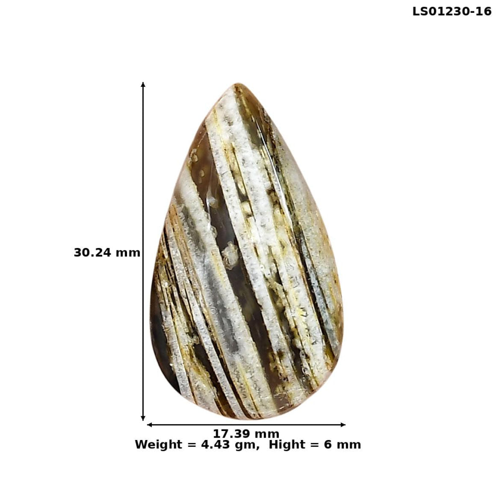 Stick Agate 30.24x17.39x6 mm Pear Gemstone LS01230-16
