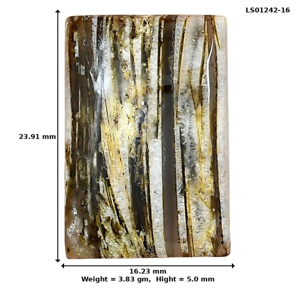 Stick Agate 23.91x16.23x5 mm Baguette Gemstone LS01242-16