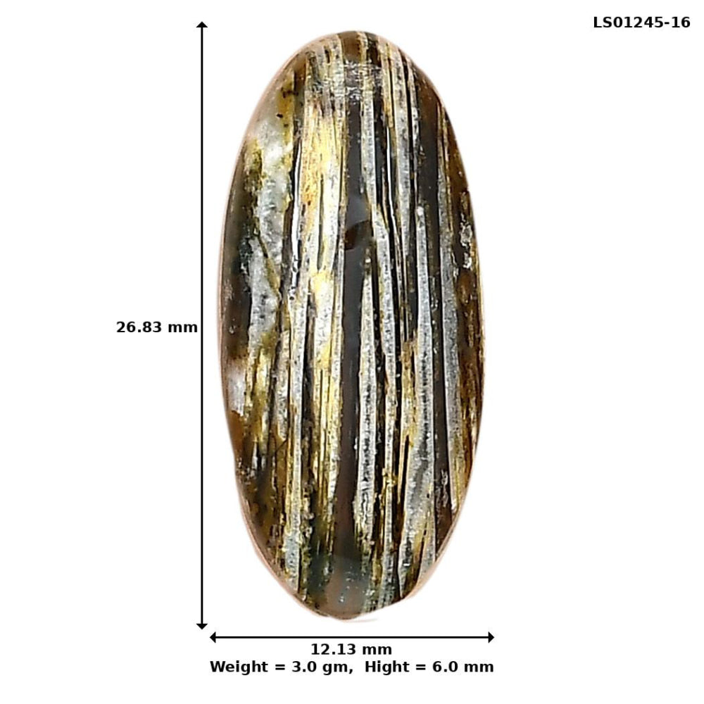 Stick Agate 26.83x12.13x6 mm Oval Gemstone LS01245-16