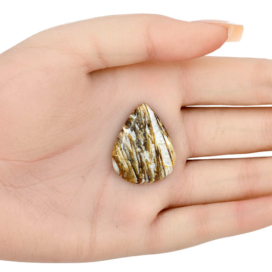 Stick Agate 29.61x23.3x4.6 mm Pear Gemstone LS01248-16