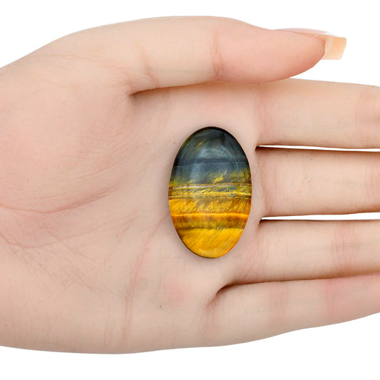 Blue Tiger Eye 35x22x5.5 mm Oval Gemstone LS01253-17