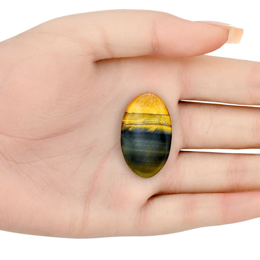 Blue Tiger Eye 33.25x19.8x4.5 mm Oval Gemstone LS01271-17