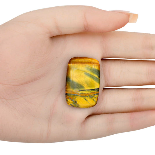 Blue Tiger Eye 33.1x22.35x5.5 mm Baguette Gemstone LS01276-17