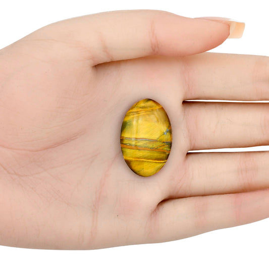 Blue Tiger Eye 29.4x19.6x5.5 mm Oval Gemstone LS01279-17