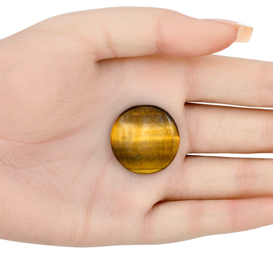 Blue Tiger Eye 25.6x25.6x6 mm Round Gemstone LS01289-17