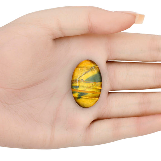 Blue Tiger Eye 30.5x19.6x5.5 mm Oval Gemstone LS01290-17