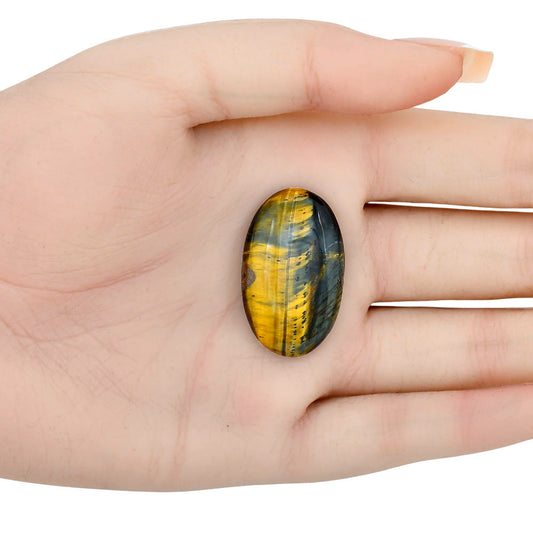 Blue Tiger Eye 32x19.4x6 mm Oval Gemstone LS01291-17