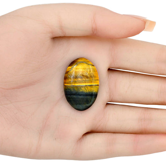 Blue Tiger Eye 30x20x6 mm Oval Gemstone LS01316-17