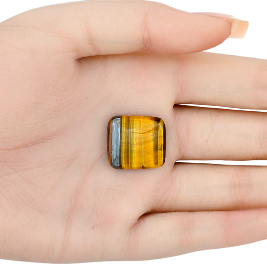 Blue Tiger Eye 19.8x18x5 mm Baguette Gemstone LS01322-17