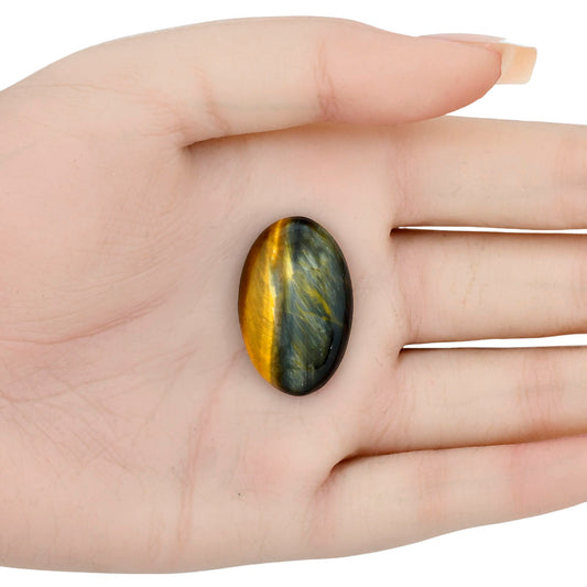Blue Tiger Eye 29.15x18.65x6.5 mm Oval Gemstone LS01324-17