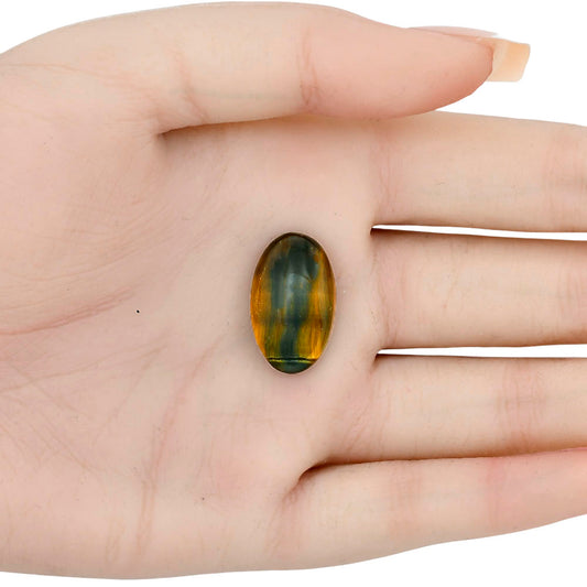 Blue Tiger Eye 22x13.3x5.5 mm Oval Gemstone LS01328-17