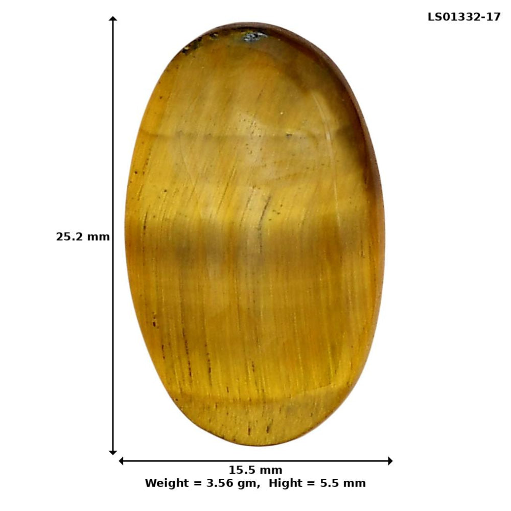 Blue Tiger Eye 25.2x15.5x5.5 mm Oval Gemstone LS01332-17