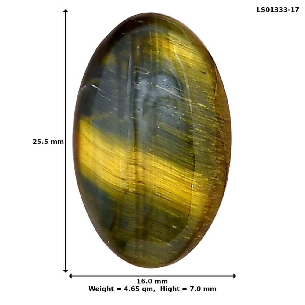 Blue Tiger Eye 25.5x16x7 mm Oval Gemstone LS01333-17